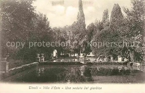 Tivoli Villa d Este una veduta del giardino Kat. Italien