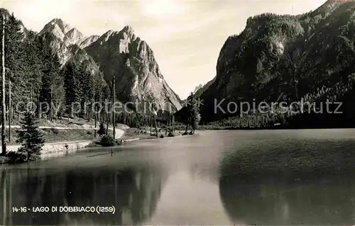 Toblach Suedtirol Lago di Dobbiaco Toblachersee Alpen Kat. Dobbiaco