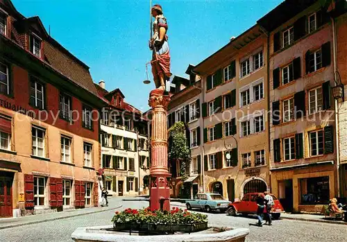 Biel Bienne Platz mit S?ule Kat. Biel