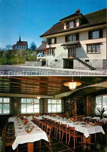 Neudorf Sursee Landgasthof Kreuz Gormund Restaurant Kirche Kat. Neudorf