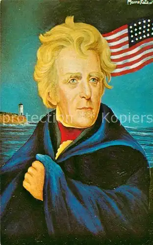 Politiker Andrew Jackson 7th U.S. President Kuenstler Morris Katz Kat. Politik