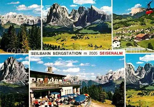 Seilbahn Seiseralm Berggasthof Dolomiten  Kat. Bahnen