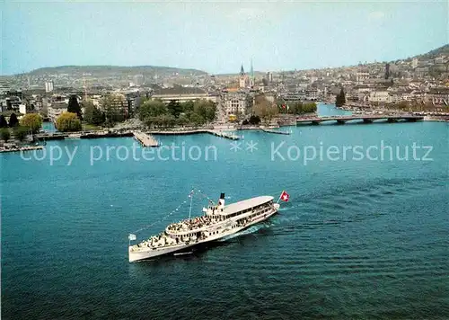 Dampfer Seitenrad Stadt Zuerich Zuerichsee Schiffahrt  Kat. Schiffe