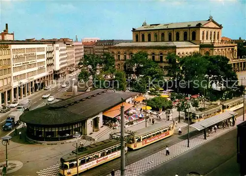 Strassenbahn Hannover Cafe am Kroepcke Opernhaus Kat. Strassenbahn