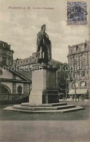 Schiller Friedrich Denkmal Frankfurt am Main Kat. Dichter