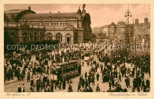 Strassenbahn Frankfurt am Main Hauptbahnhof Verkehr  Kat. Strassenbahn