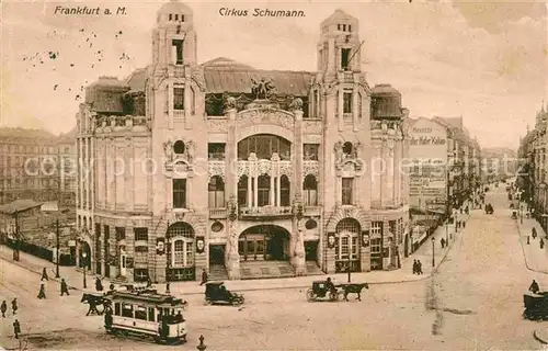 Strassenbahn Frankfurt am Main Cirkus Schumann  Kat. Strassenbahn