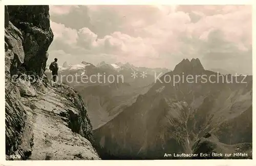 Bergsteigen Klettern Laufbacher Eck Blick zur Hoefats  Kat. Bergsteigen