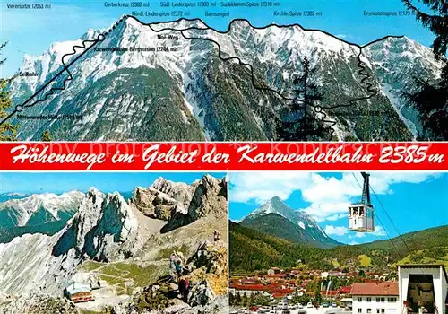 Seilbahn Karwendel Mittenwald Bergstation Talstation Kat. Bahnen