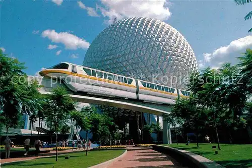 Eisenbahn Future World Orlando Florida Sleek Monorail Spaceship Earth  Kat. Eisenbahn