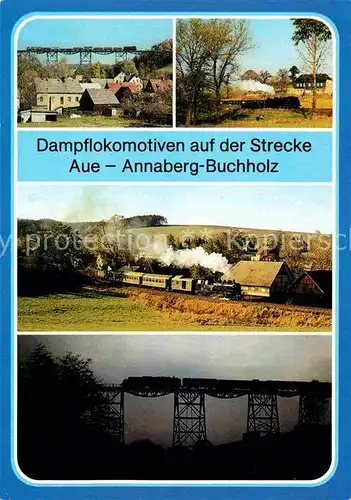 Lokomotive Strecke Aue Annaberg Buchholz Oschuetztalbruecke Markersbach Kat. Eisenbahn