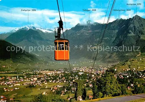 Seilbahn Funivia Avelengo Merano Hafling Texelgruppe  Kat. Bahnen