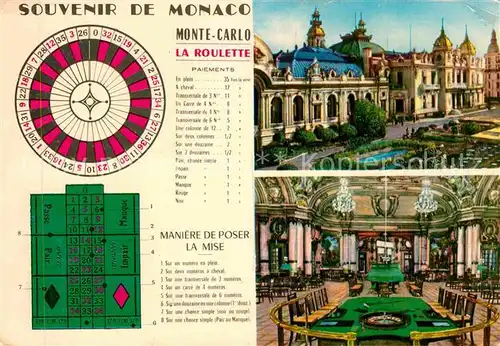 Casino Spielbank Monte Carlo Casino La Roulette  Kat. Spiel