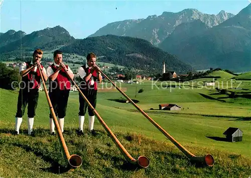 Alphorn Alphornblaeser Allgaeu Kat. Musik