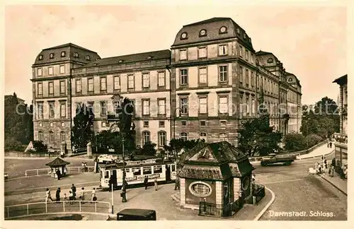 Strassenbahn Darmstadt Schloss  Kat. Strassenbahn