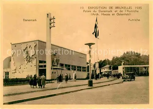 Exposition Internationale Bruxelles 1935 Palais du Danemark et l Autriche  Kat. Expositions