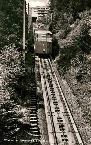 Bergbahn Wildbad Schwarzwald  Kat. Bergbahn