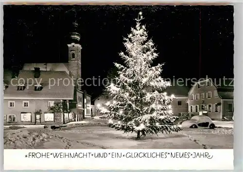 Glueckwunsch Weihnacht Neues Jahr Winter Weihnachtsbaum Kat. Greetings