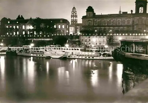 Motorschiffe Wilhelm Pieck Dresden Schiffsanlegestelle  Kat. Schiffe