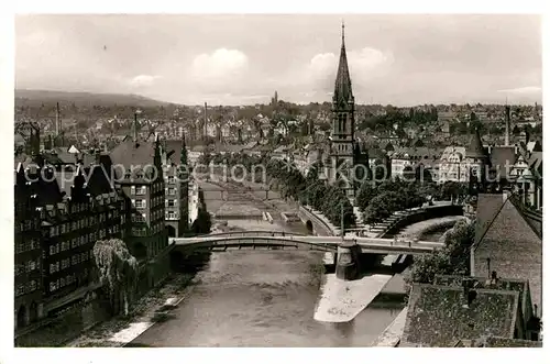 Pforzheim Panorama Zusammenfluss Enz Nagold Kat. Pforzheim