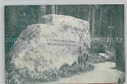 Pforzheim "O Schwarzwald o Heimat wie bist du so schoen" Gedicht Ludwig Auerbach Gedenkstein Offizielle Festpostkarte Kat. Pforzheim