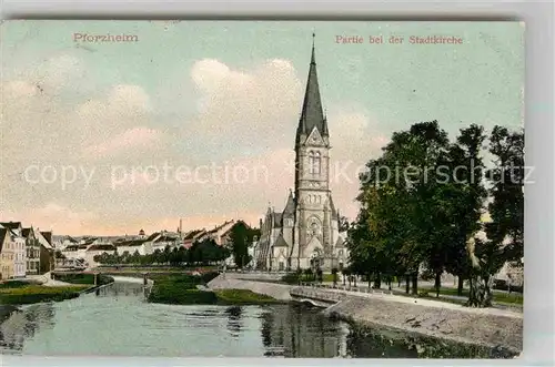 Pforzheim Partie Stadtkirche Kat. Pforzheim