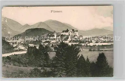 Fuessen Allgaeu Panorama Hohes Schloss Kat. Fuessen