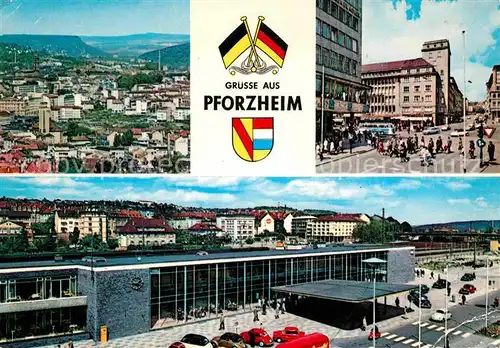 Pforzheim Stadtansicht Bahnhof Kat. Pforzheim