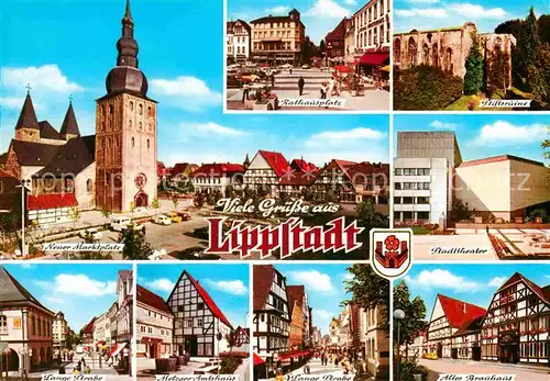 Lippstadt Rathausplatz Stadttheater Lange Strasse Altes Brauhaus Kat. Lippstadt