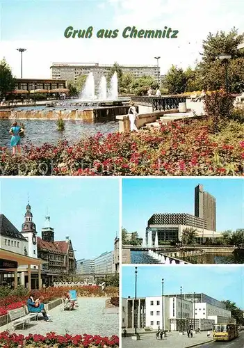 Chemnitz Karl Marx Platz Rosenhof Stadtbad Kat. Chemnitz