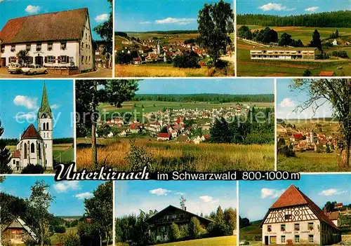 Unterkirnach Kirche Gasthaus Kat. Unterkirnach