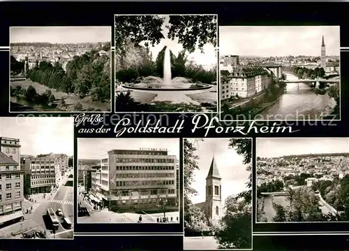 Pforzheim Ketteler Bier Stadtkirche Stadtgarten Panorama Kat. Pforzheim