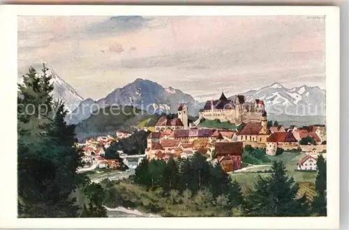 Fuessen Allgaeu Panorama Schloss Kat. Fuessen