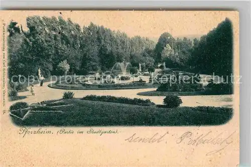 Pforzheim Partie im Stadtgarten Kat. Pforzheim