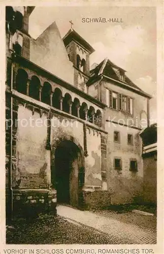 Schwaebisch Hall Vorhof Schloss Comburg Romanisches Tor Kat. Schwaebisch Hall