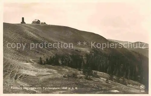 Feldberg Schwarzwald Panorama Blick zum Feldbergturm Berggasthof Kat. Feldberg (Schwarzwald)