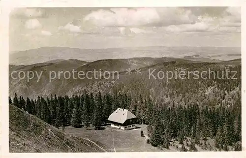 Feldberg Schwarzwald Blick auf Naturfreundehaus am Baldenwegerbuk Kat. Feldberg (Schwarzwald)