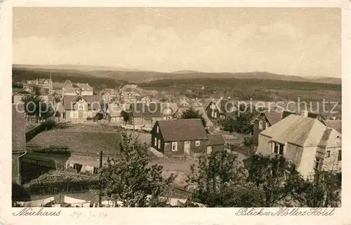 Neuhaus Aach Blick von Moellers Hotel Kat. Aach