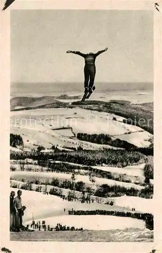 Altenberg Erzgebirge Sprung von der Schanze Kat. Geising