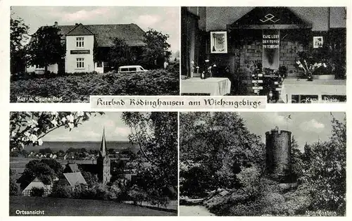 Roedinghausen Kur  und Sauna Bad Ortsansicht Nonnenstein Kamin Diele Kat. Roedinghausen