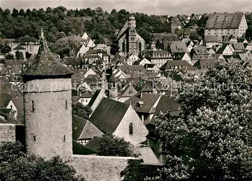 Schwaebisch Hall Stadtmauer Wehrturm Kirche Kat. Schwaebisch Hall