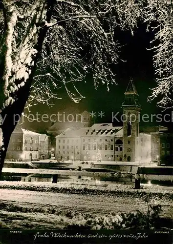 Passau Rathaus Weihnachtskarte Kat. Passau