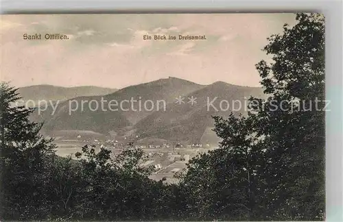 St Ottilien Freiburg Panorama Blick ins Dreisamtal Schwarzwald Kat. Freiburg im Breisgau