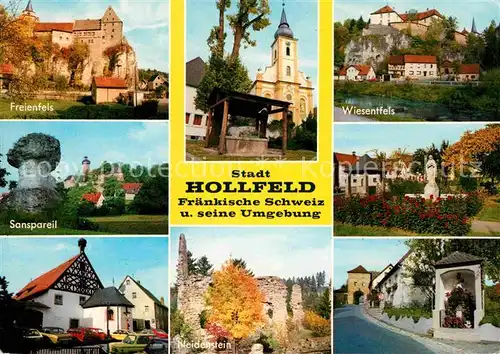 Hollfeld Freienfels Sanspareil Kirche Wiesenfels Park Neidstein Bildstock Kat. Hollfeld