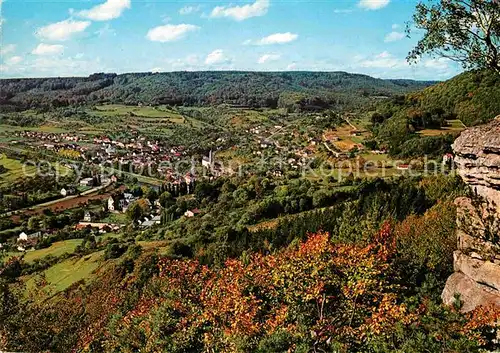 Bollendorf Blick vom Teufelsfelsen ins Sauertal Kat. Bollendorf