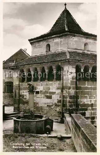 Schwaebisch Hall Schloss Comburg Baptisterium Brunnen  Kat. Schwaebisch Hall