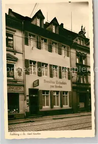 Freiburg Breisgau Brendle Weinstube Hotel Hirschen Kat. Freiburg im Breisgau