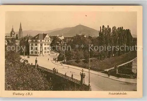 Freiburg Breisgau Friedrichsbruecke Muenster Kat. Freiburg im Breisgau