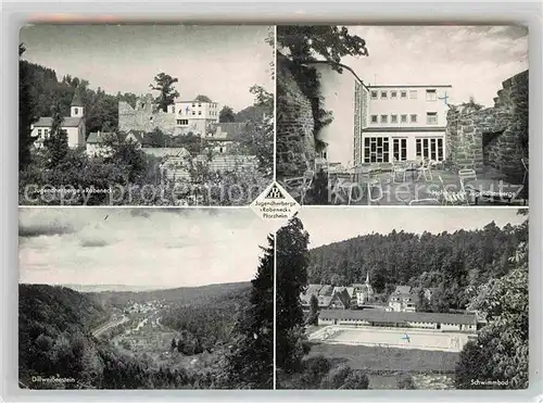 Dillweissenstein Jugendherberge Burg Rabeneck Schwimmbad Kat. Pforzheim