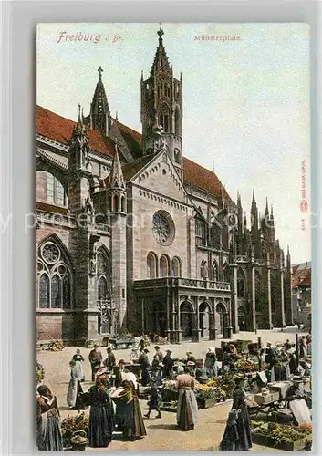 Freiburg Breisgau Muensterplatz Kat. Freiburg im Breisgau